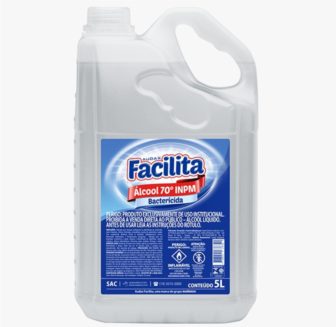 ÁLCOOL LÍQUIDO/GEL 70% - 5L