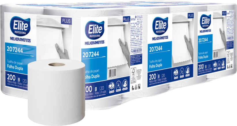 PAPEL TOALHA BOBINA FOLHA DUPLA PLUS